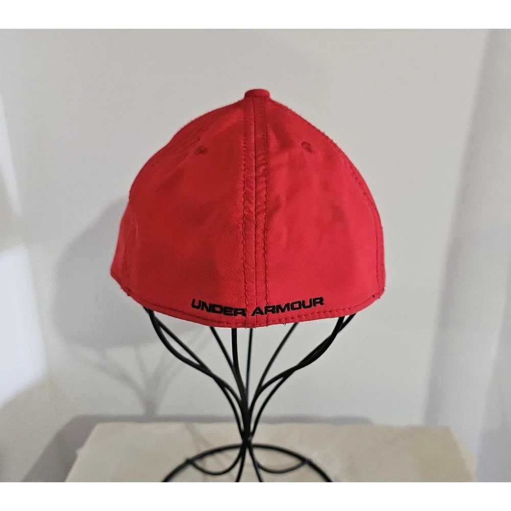 Under Armour Youth Red Black Embroidered Logo Baseball Cap